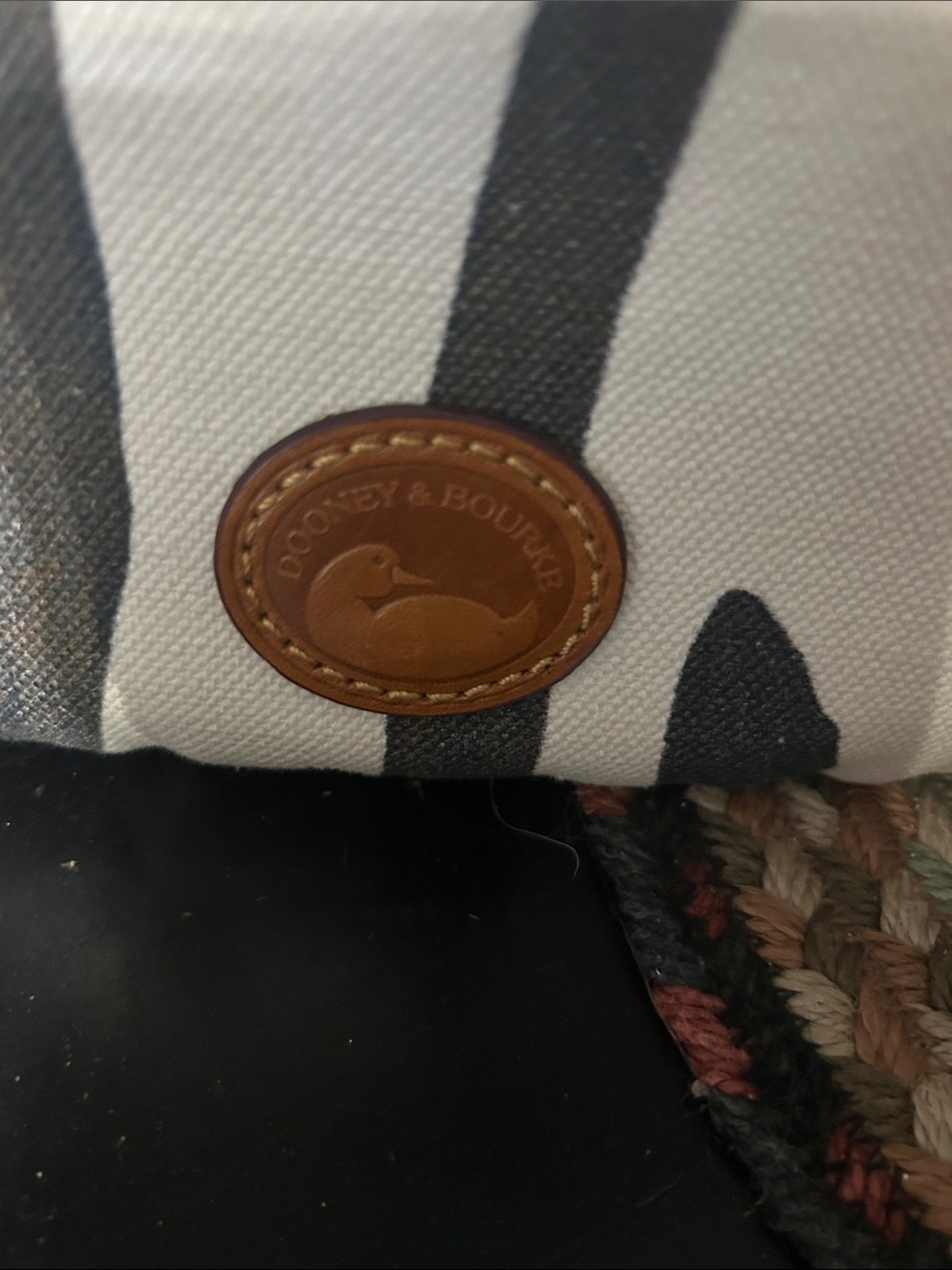 Dooney & Bourke Cream & Brown Zebra-Print Crossbody with Tan Leather Trim - Picture 2 of 9
